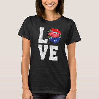 T-shirt Afrique du Sud Drapeau Football Fan Amour Sud-Afri