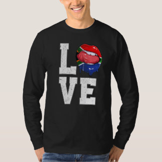 T-shirt Afrique du Sud Drapeau Football Fan Amour Sud-Afri