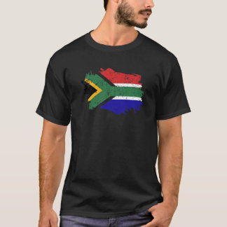 T-shirt Afrique du Sud Drapeau Grunge Pays Drapeau Afrique