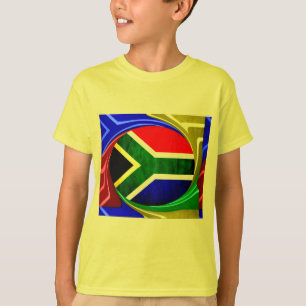 T-shirt Afrique du Sud Drapeau : Motif dynamique à balayag