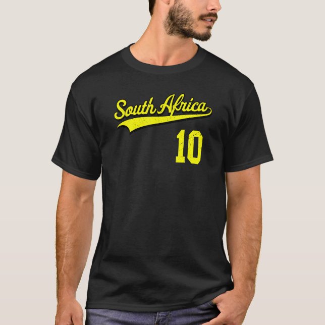 T-shirt Afrique du Sud Football Soccer Jersey African Tee  (Devant)