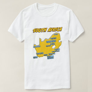 T-shirt Afrique du Sud illustrée par l'art Pop