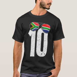 T-shirt Afrique du Sud joueur de football Numéro 10 Afriqu