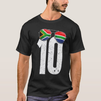 T-shirt Afrique du Sud joueur de football Numéro 10 Afriqu