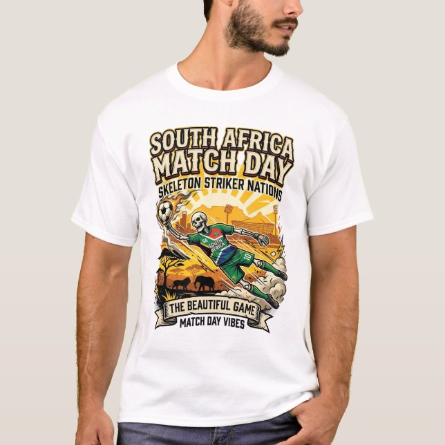 T-shirt Afrique du Sud Match Day Skeleton Striker Nations  (Devant)
