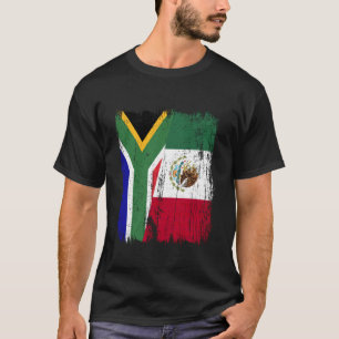 T-shirt Afrique du Sud Mexique Demi-drapeau Sud-africain M