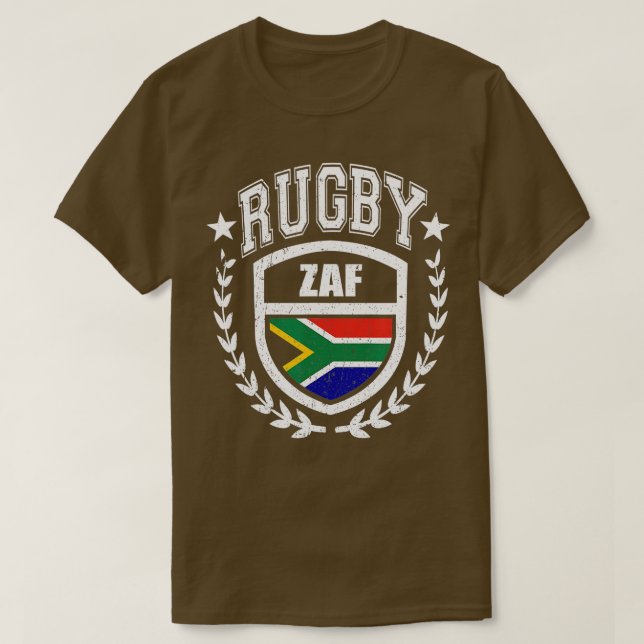 T-shirt Afrique du Sud Rugby Gear Drapeau sud-africain Vin (Design devant)
