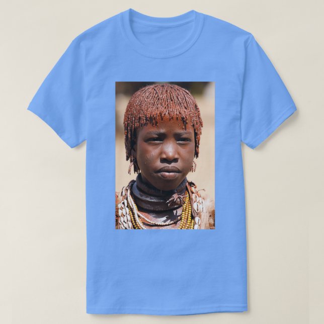 T-shirt Afrique Ethiopie Omo River Valley Hamer Tribe 4 (Design devant)
