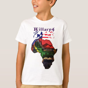 T-shirt Afrique Hillary USA pour un président plus fort en