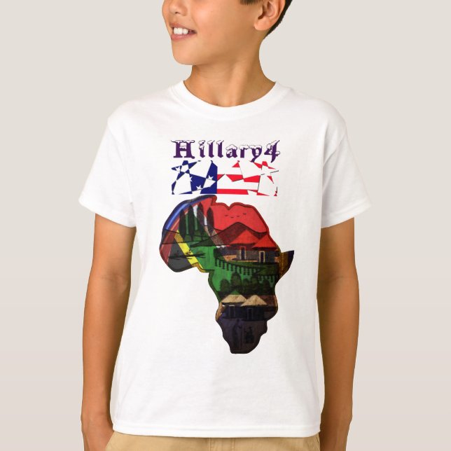 T-shirt Afrique Hillary USA pour un président plus fort en (Devant)
