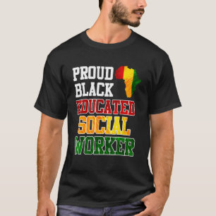 T-shirt Afrique Je suis un travailleur social fier et inst
