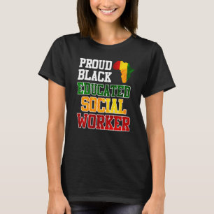 T-shirt Afrique Je suis un travailleur social fier et inst