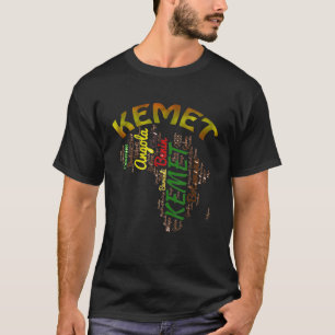 T-shirt Afrique Kemet Style égyptien Mot continent africai