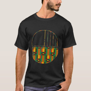 T-shirt Afrique Kente Motif géométrique minima demi-cercle