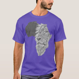 T-shirt Afrique Lion Engraving African Safari Tee
