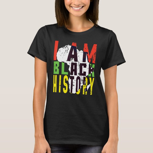 T-shirt Afrique Noire Histoire Fierté Noire Histoire M (Devant)
