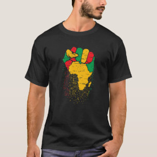 T-shirt Afrique Poing noir Histoire Mois Black Pride Afro