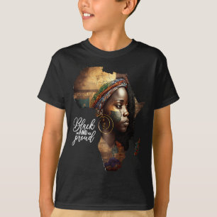 T-shirt Afrique Pour Les Femmes Mois De L'Histoire Des Noi