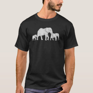 T-shirt Afrique Safari Famille Animal Zoo Keeper Elephant