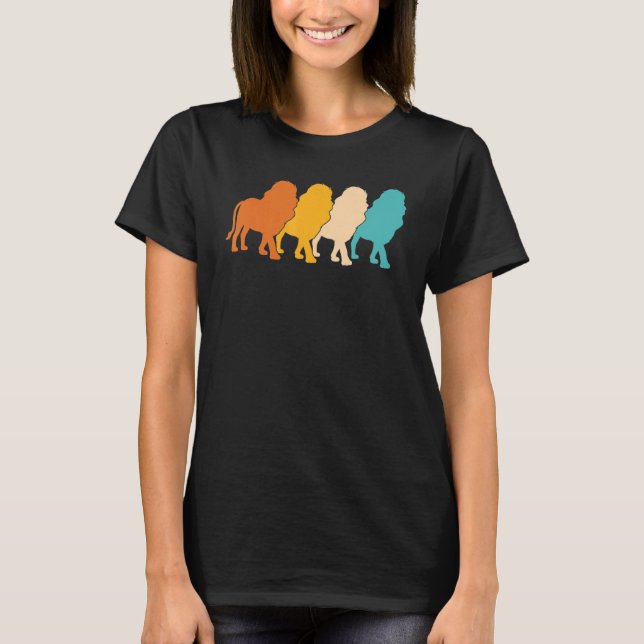 T-shirt Afrique Safari Lion Animal King Retro Lion (Devant)