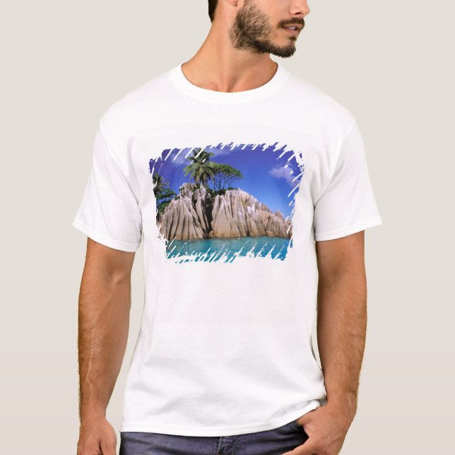 T-shirt Afrique, Seychelles, île de La Digue. Granite (Devant)