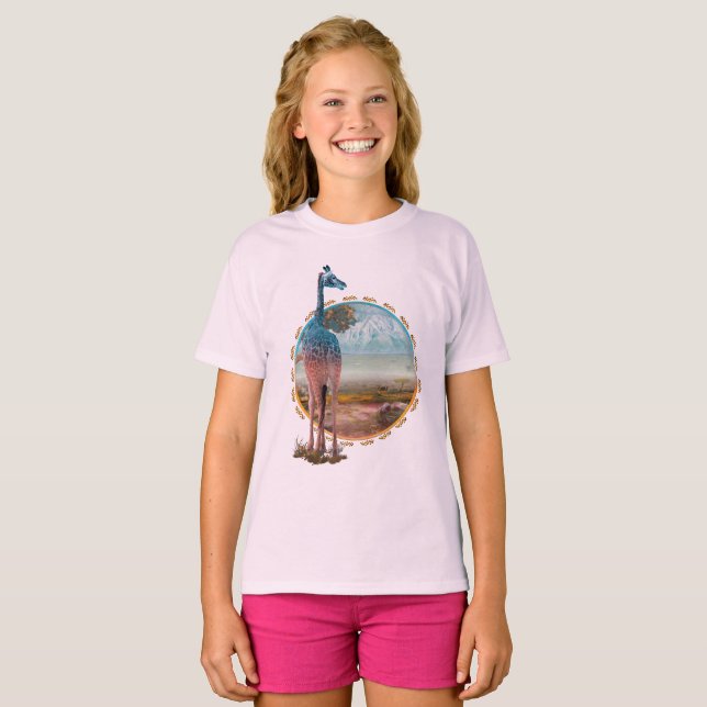 T-Shirt AFRITAIN HERITAGE Girafe bébé (Devant entier)