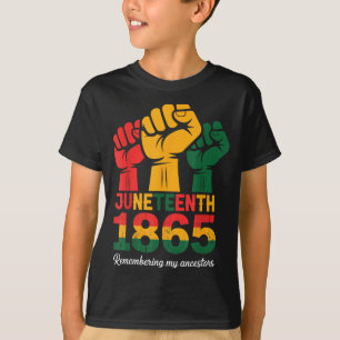 T-shirt Afro-américain 1865 juneteenth histoire des Noirs