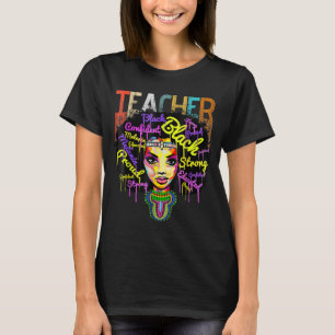 T-shirt Afro-Américaine Noire Enseignante D'Histoire S Fem