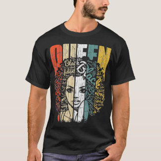 T-shirt Afro-américaine pour une femme noire forte et éduq