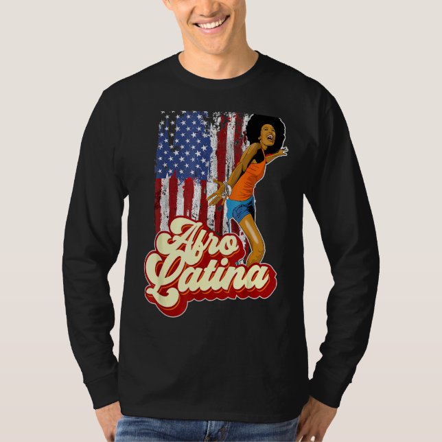 T-shirt Afro Amérique latine Drapeau Afro Latin Pride Tee (Devant)