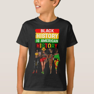 T-shirt Afro Black Femmes Fière Noire Histoire Est América