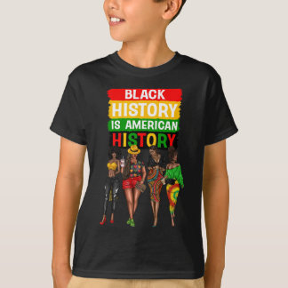 T-shirt Afro Black Femmes Fière Noire Histoire Est América