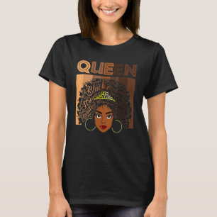 T-shirt Afro Black Melanin Queen Girl Apparel American Afr