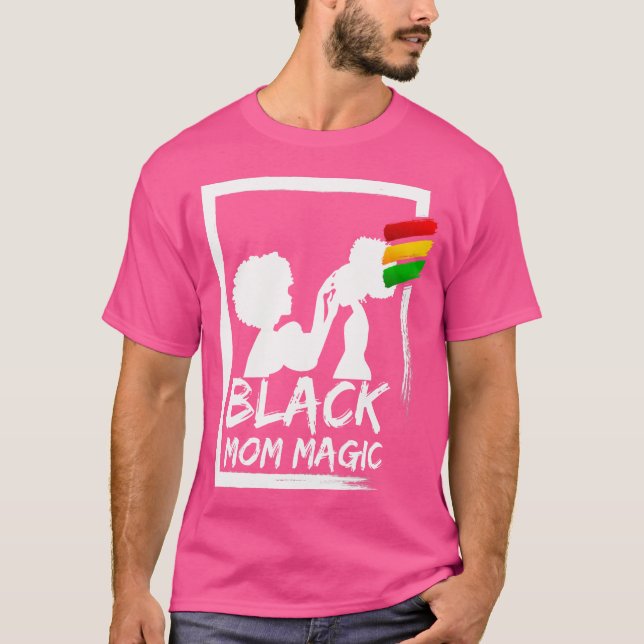 T-shirt Afro Black Mom Magic African Woman Mom And Daughte (Devant)