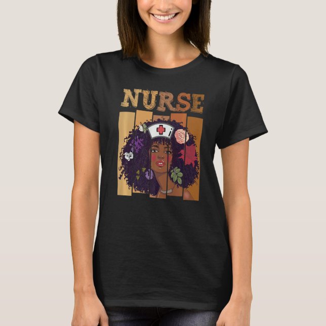 T-shirt Afro Black Nurse Black History Mois African Ameri (Devant)