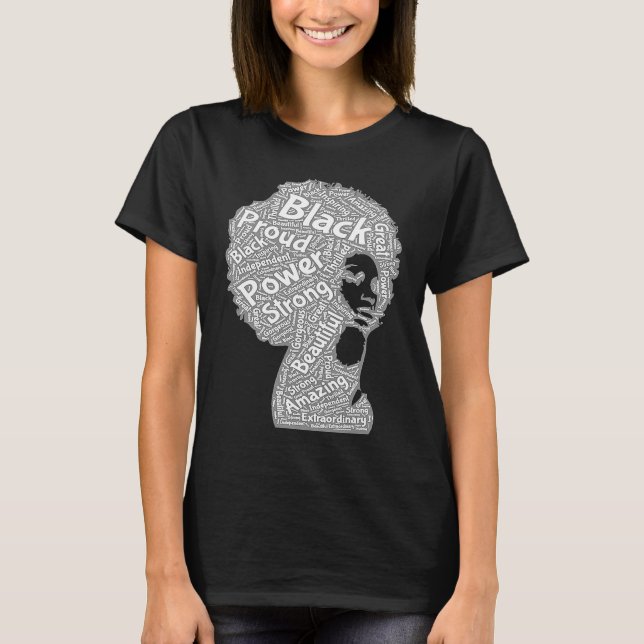 T-shirt Afro black women Afro Melanin Queen (Devant)