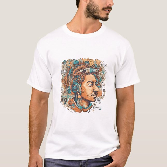 T-shirt Afro Boho Queen - Artiste coloré (Devant)