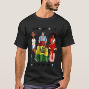 T-shirt Afro Bolivienne Nan Africaine Drapeau Bolivie Mami
