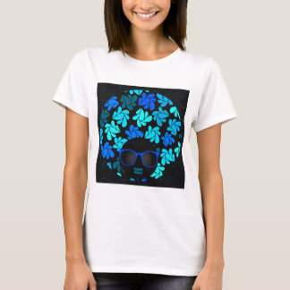 T-shirt Afro Diva Bleu