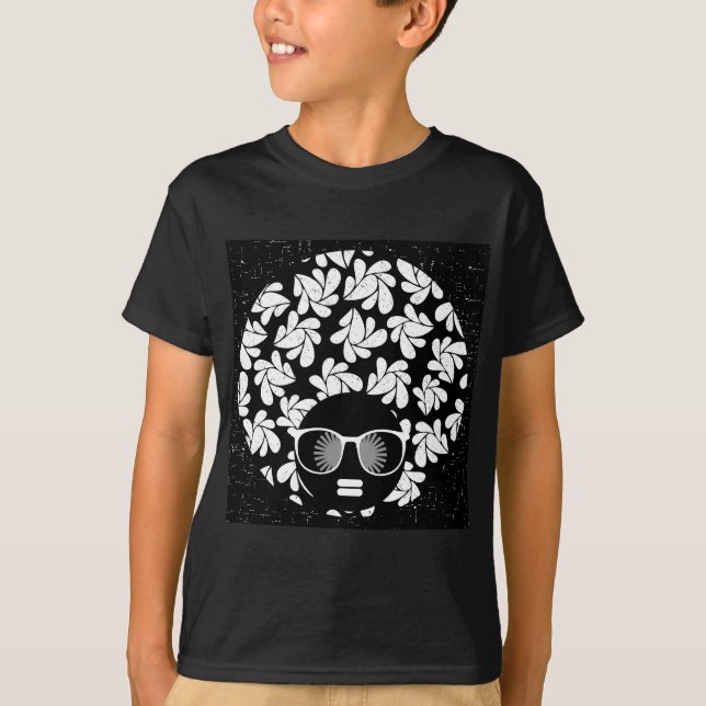 T-shirt Afro Diva Noir & Blanc (Devant)