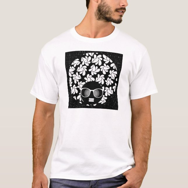 T-shirt Afro Diva Noir & Blanc (Devant)