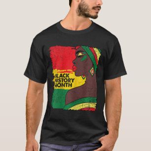 T-shirt Afro Femme Noir Histoire Mois Couleurs Hommes Femm