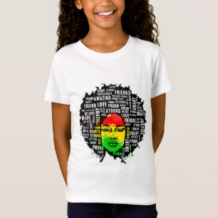 T-Shirt Afro Girl Africain Citation Graphique Histoire Noi