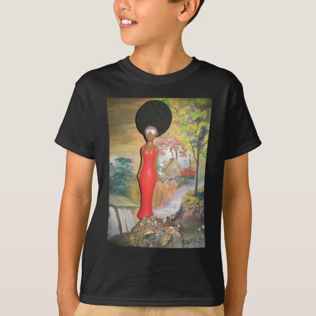 T-shirt Afro Glam : Une beauté intemporelle (Devant)