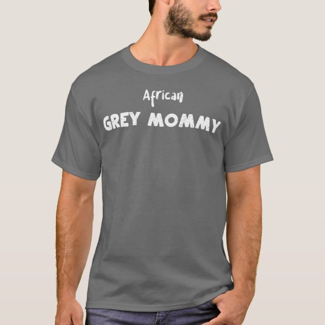 T-shirt Afro-gris maman Birds (Devant)