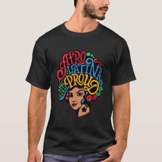 T-shirt Afro Latina Fier les femmes Hispaniques Mois du pa