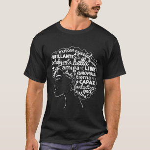 T-shirt Afro Latina Pride Cadeau Afro-latino Histoire noir