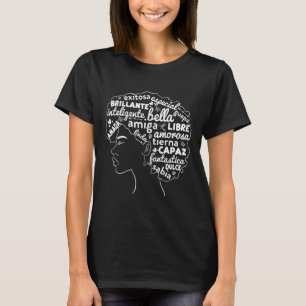 T-shirt Afro Latina Pride Cadeau Afro-latino Histoire noir