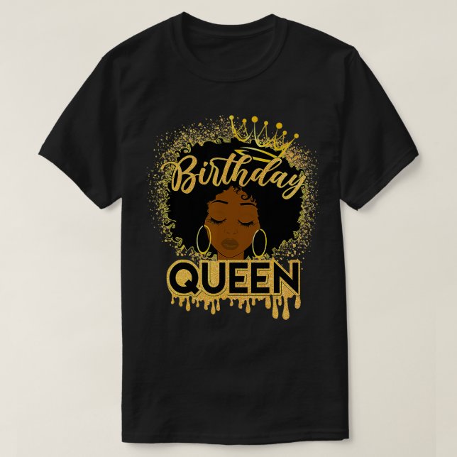 T-shirt Afro Naturelle Cheveux Melanin Fille Black Femmes  (Design devant)