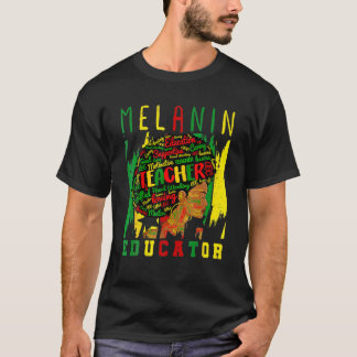 T-shirt Afro Retro Black History Month - Black Woman Teach